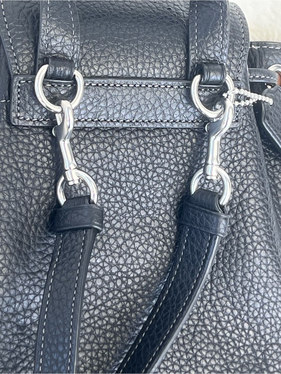 Like New Coach Amelia Black Pebbled Leather Convertible Backpack main image 10